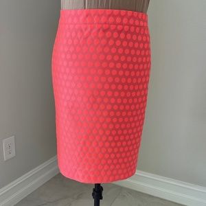 J CREW Women’s Skirt Pinkish-Orange Dots - Lined